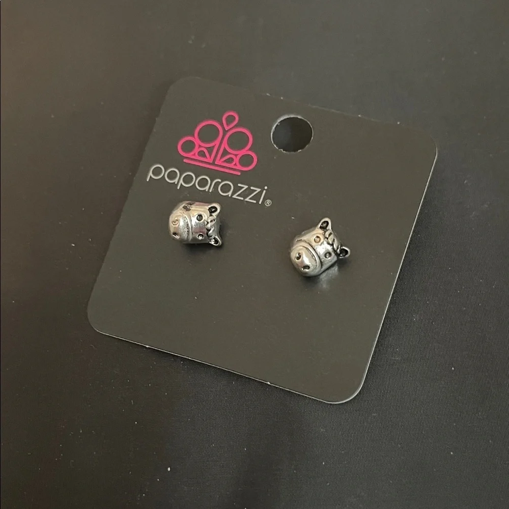 Paparazzi Silver Animal Stud Earrings